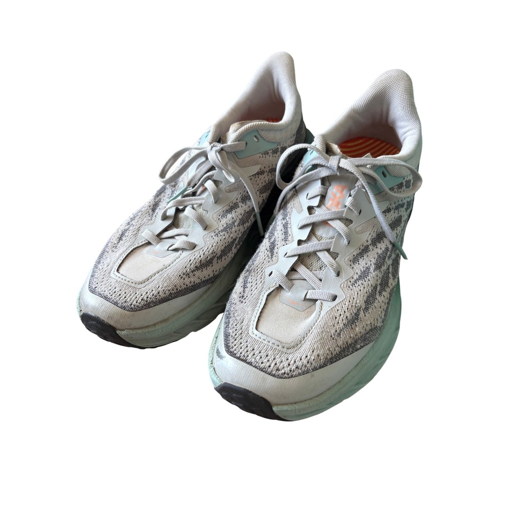 Hoka Speedgoat 5 Trail Running Shoes Harbor Mist W 10 Vibram Megagrip 1123158